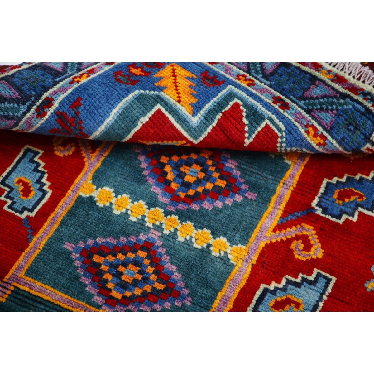 Revival 3x5 Handmade Double Knotted Washable Wool Rug - Colorful