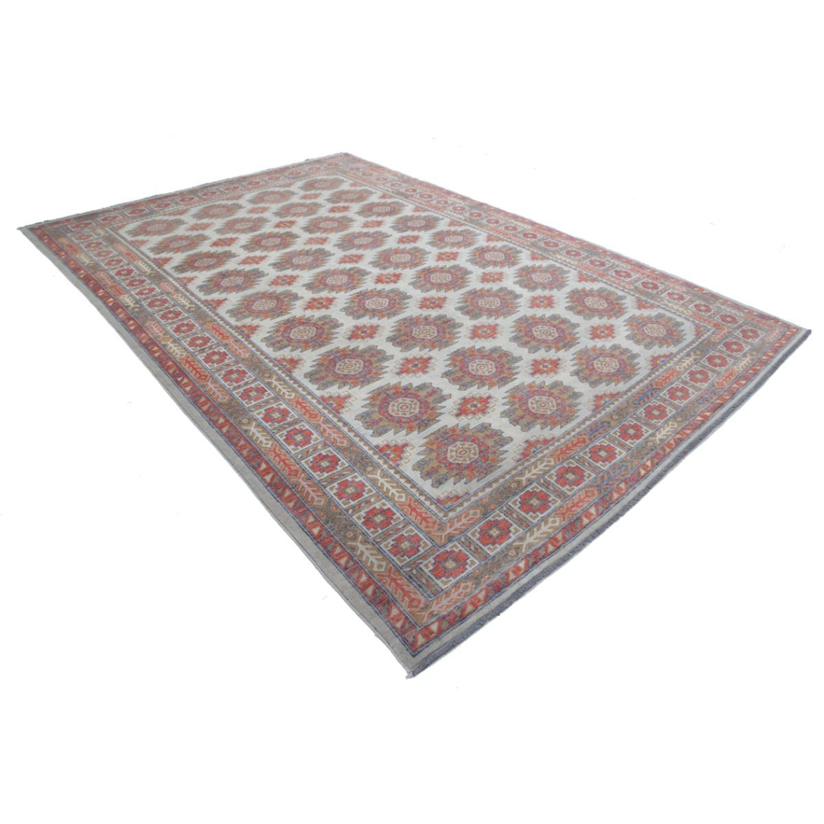 Revival 8x12 Handmade Double Knotted Washable Wool Rug - Colorful