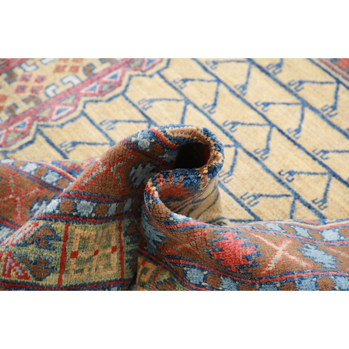 Revival 8x10 Handmade Double Knotted Washable Wool Rug - Colorful