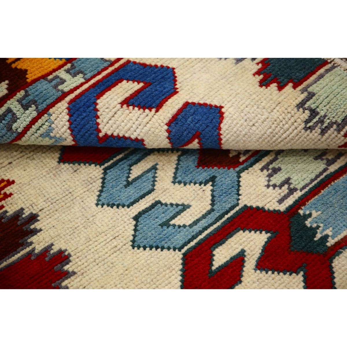 Revival 3x4 Handmade Double Knotted Washable Wool Rug - Colorful