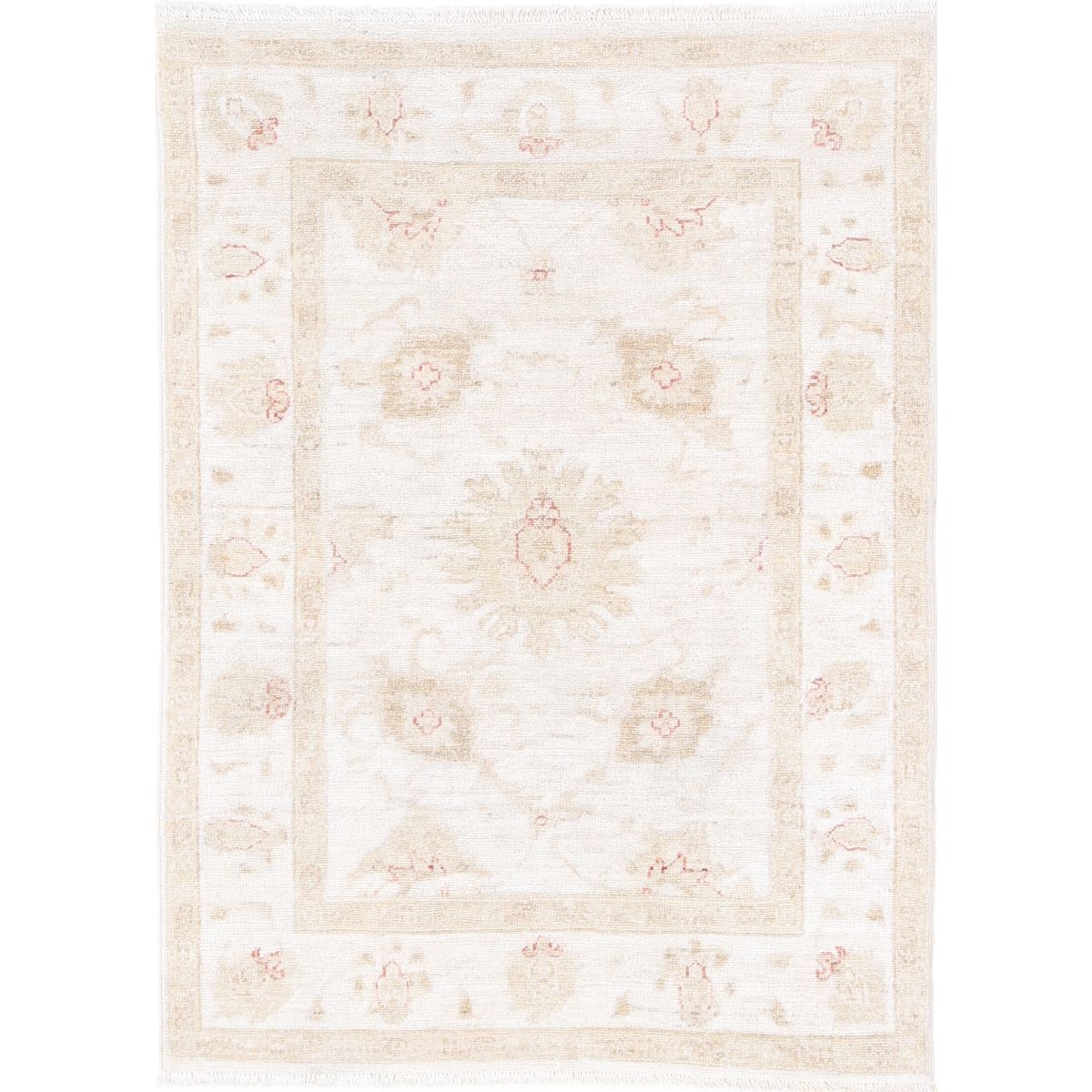 Serenity 3x4 Handmade Double Knotted Washable Wool Rug - Soft Hues