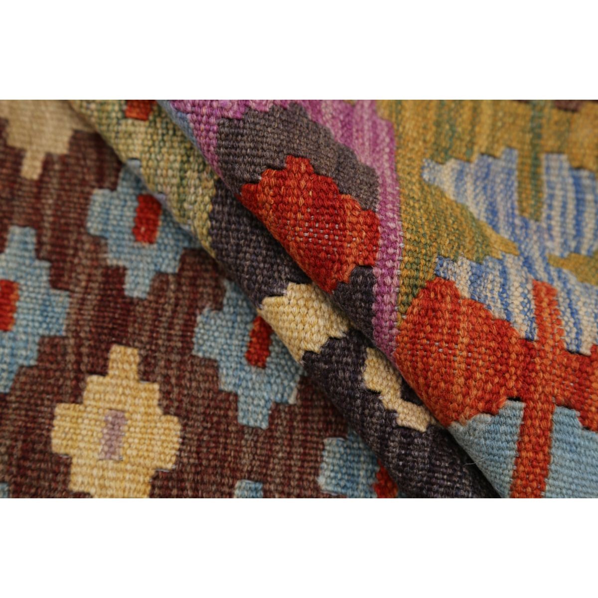 Maimana 8x10 Hand Woven Washable Wool Rug - Colorful