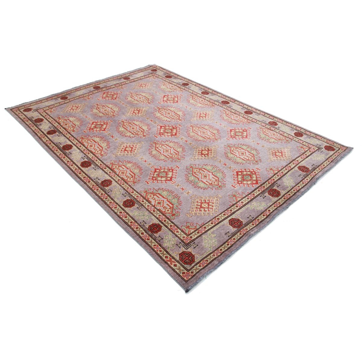 Revival 6x8 Handmade Double Knotted Washable Wool Rug - Colorful