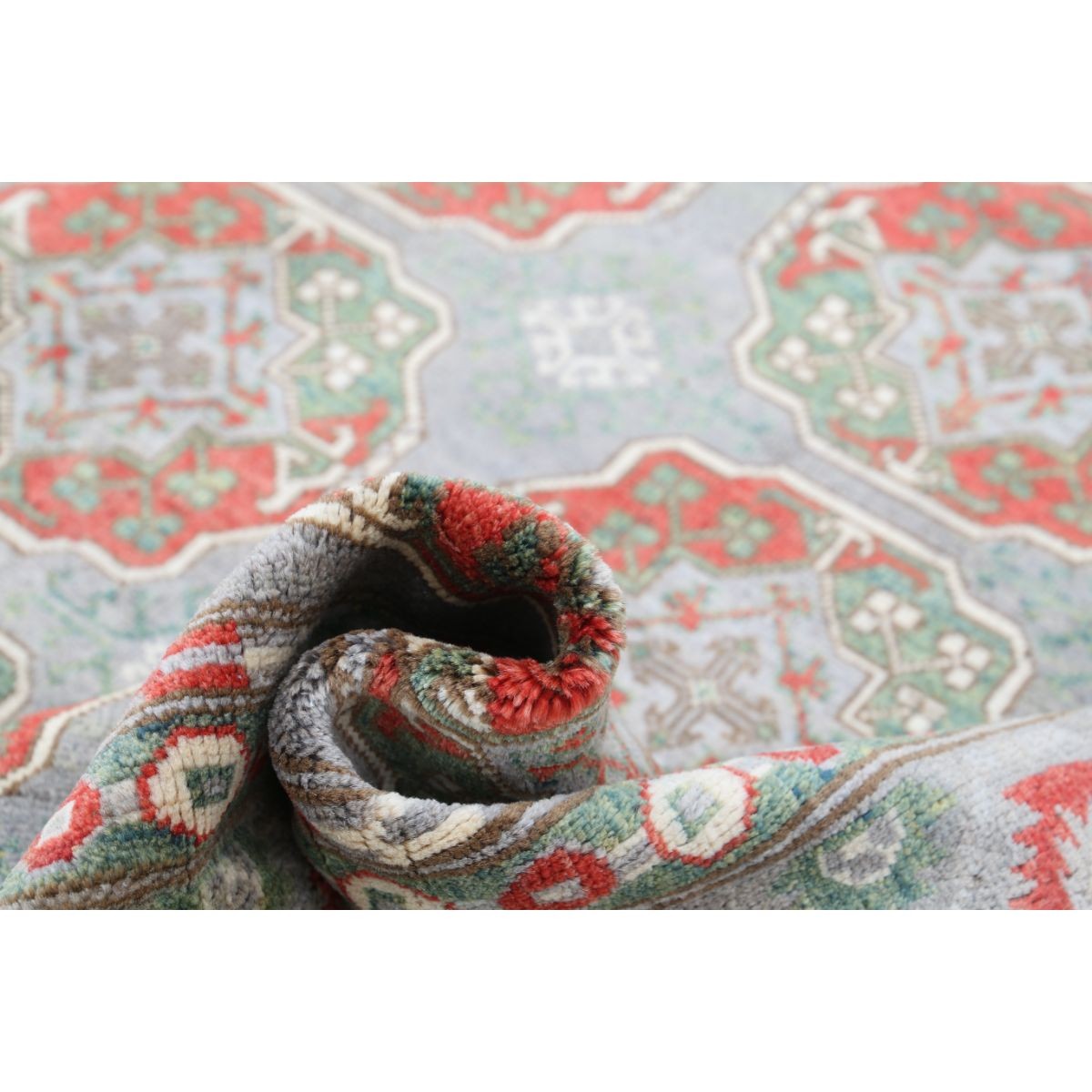 Revival 8x10 Handmade Double Knotted Washable Wool Rug - Colorful