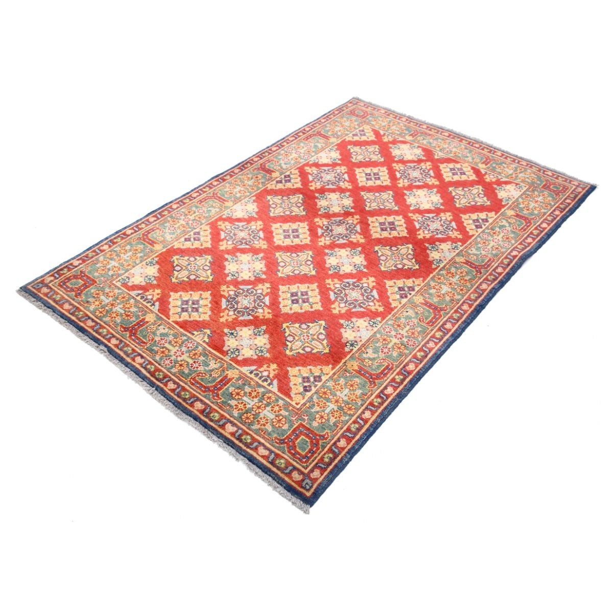 Revival 4x6 Handmade Double Knotted Washable Wool Rug - Colorful
