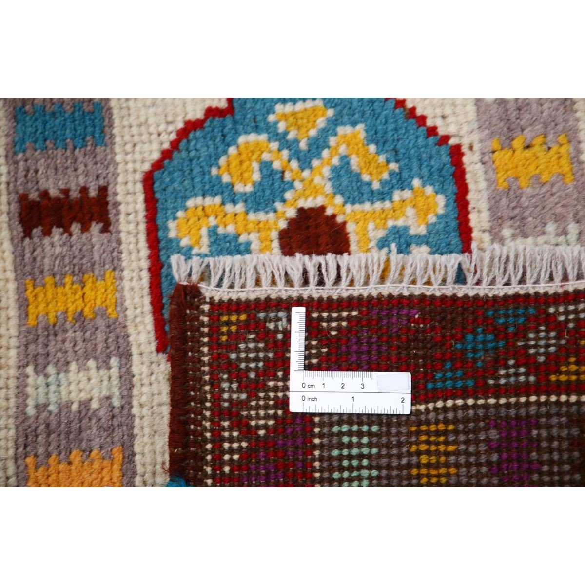 Revival 3x4 Handmade Double Knotted Washable Wool Rug - Colorful