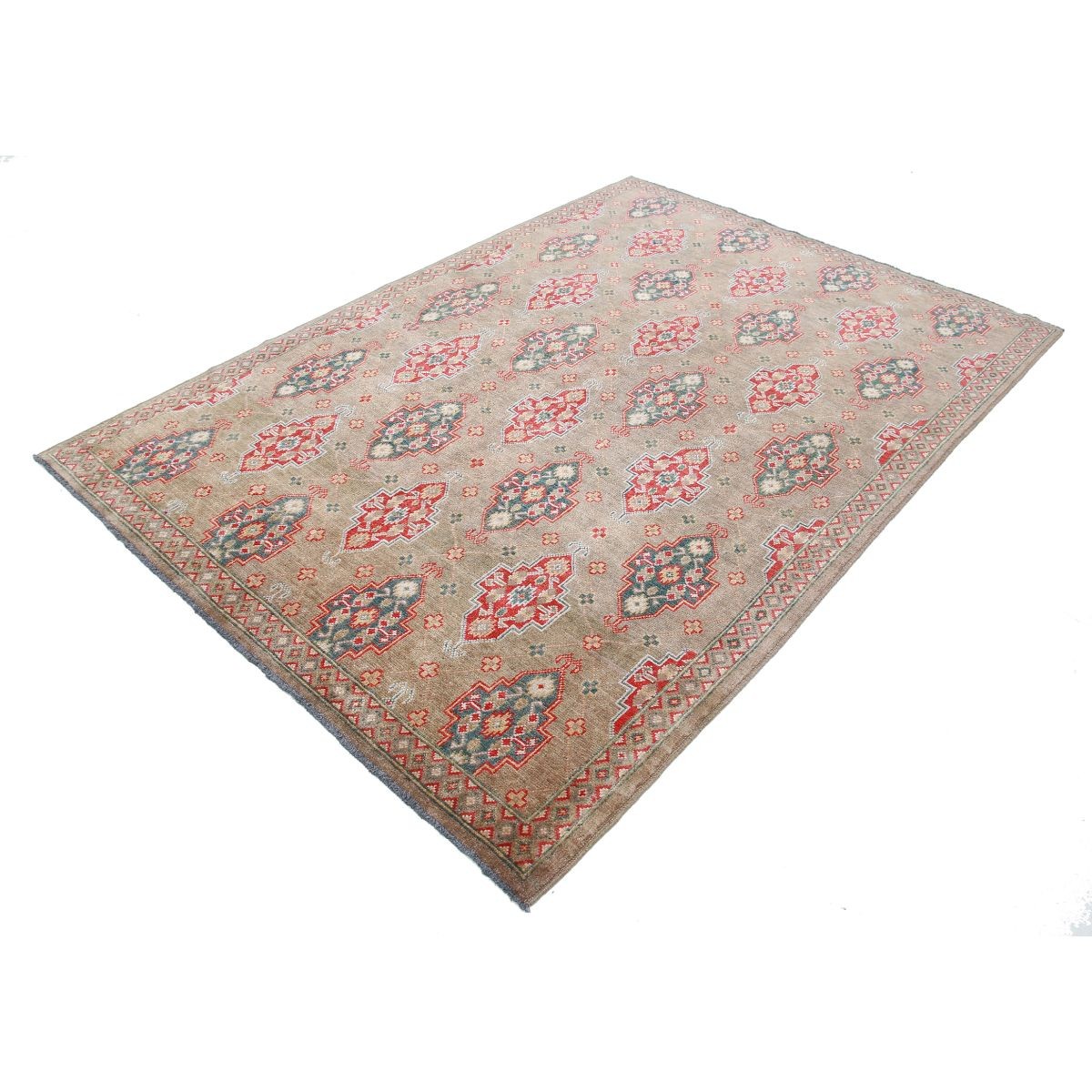 Revival 6x8 Handmade Double Knotted Washable Wool Rug - Colorful