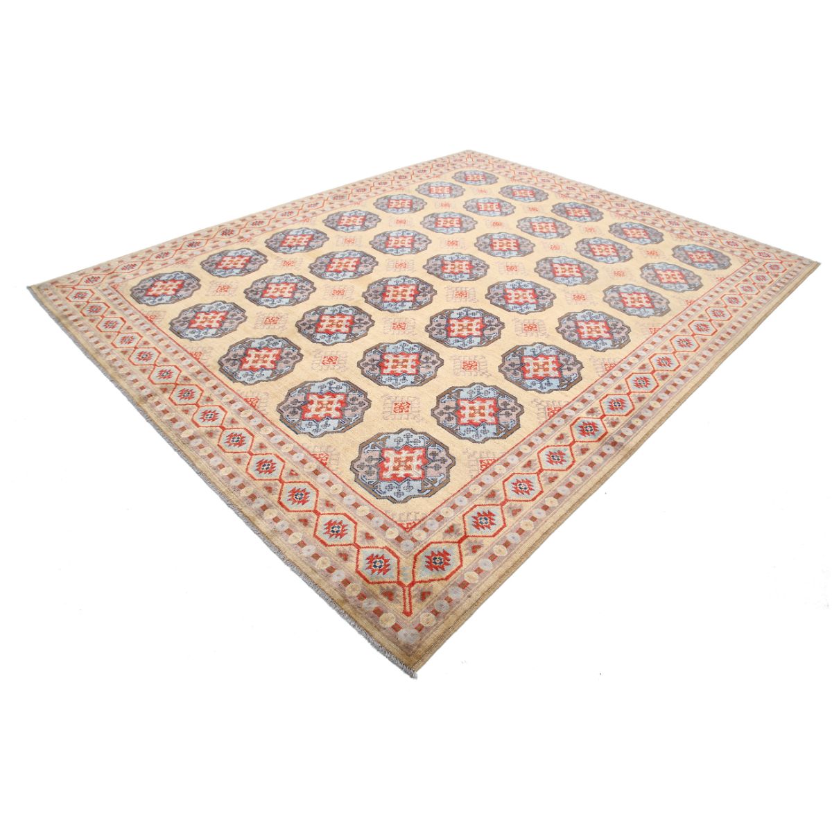 Revival 8x10 Handmade Double Knotted Washable Wool Rug - Colorful