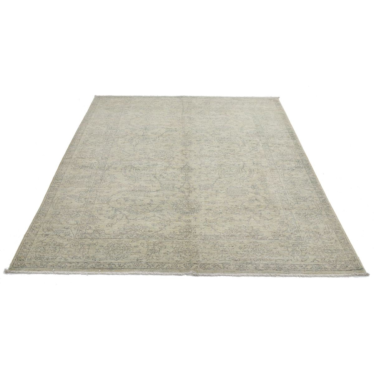 Serenity 6x8 Handmade Double Knotted Washable Wool Rug - Soft Hues