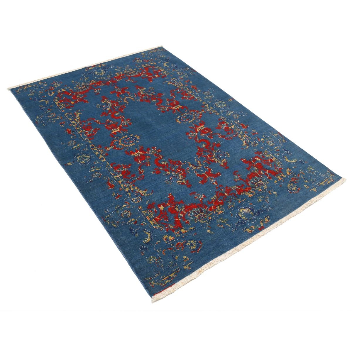 Gulshan 4x6 Machine-Made Washable Wool Rug - Colorful