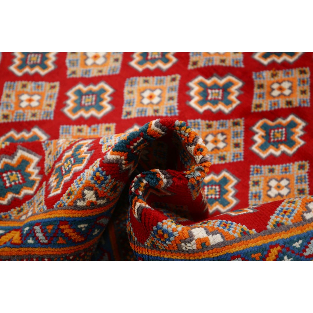 Revival 5x8 Handmade Double Knotted Washable Wool Rug - Colorful