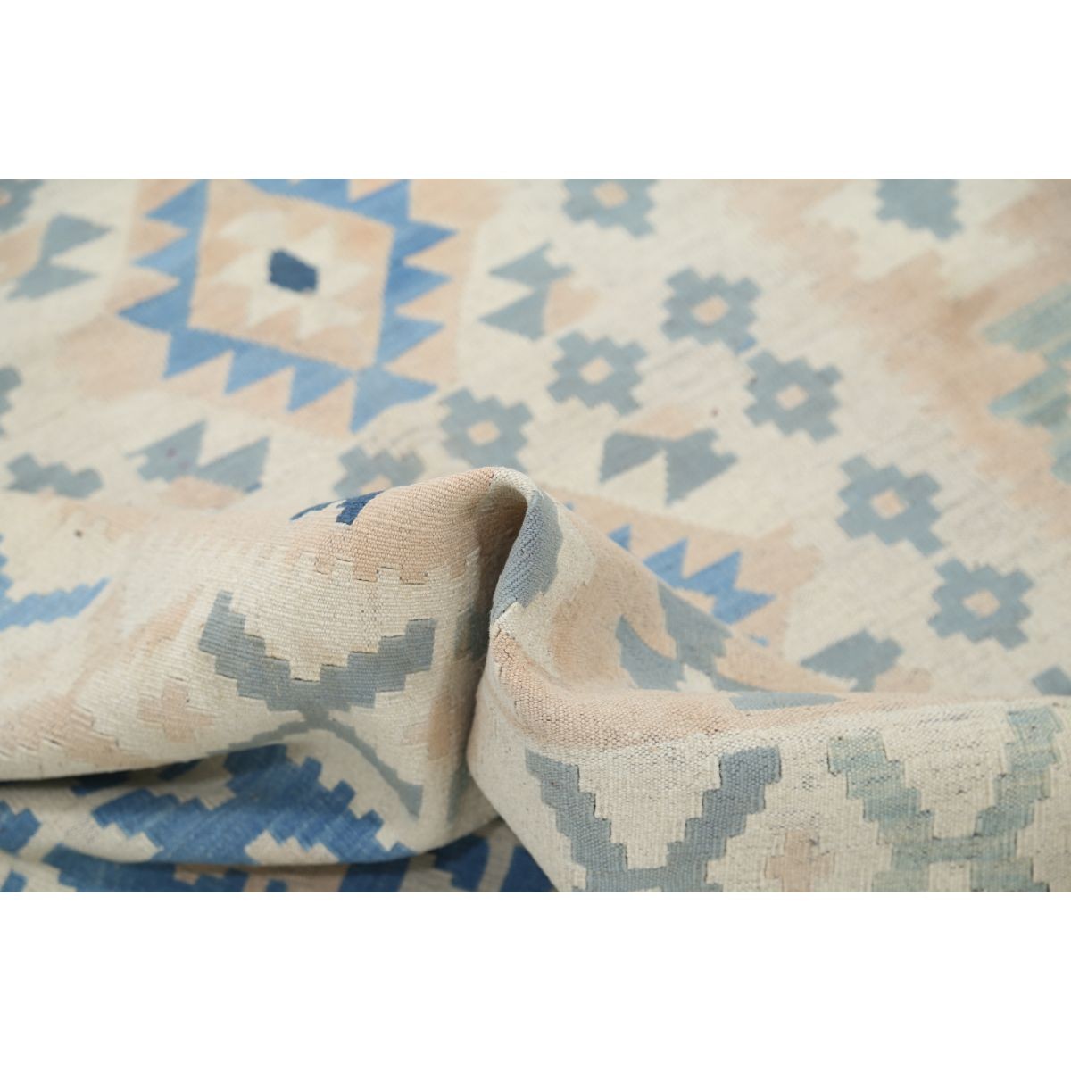 Kafkaas 5x7 Hand Woven Washable Wool Rug - Soft Hues