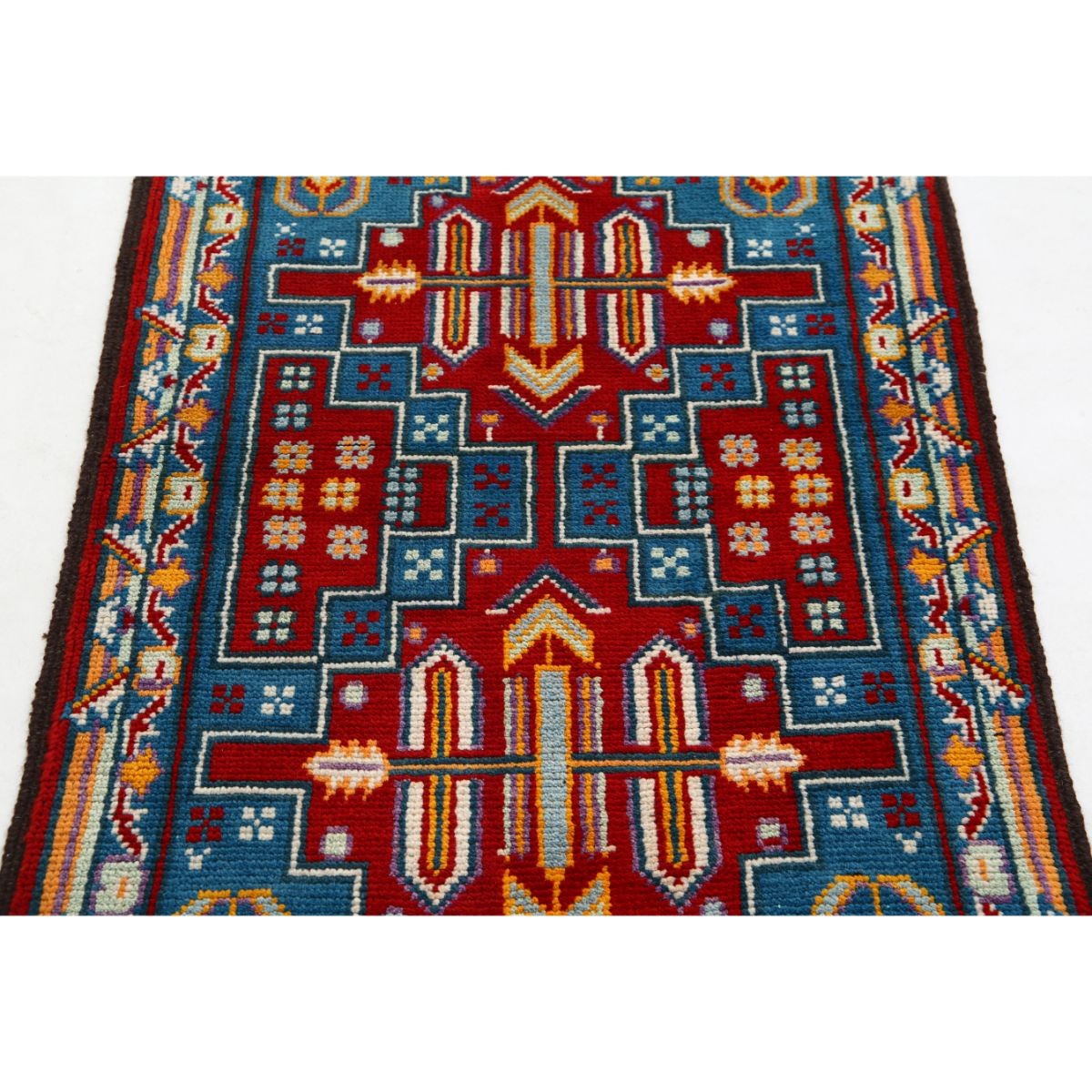 Revival 3x4 Handmade Double Knotted Washable Wool Rug - Colorful