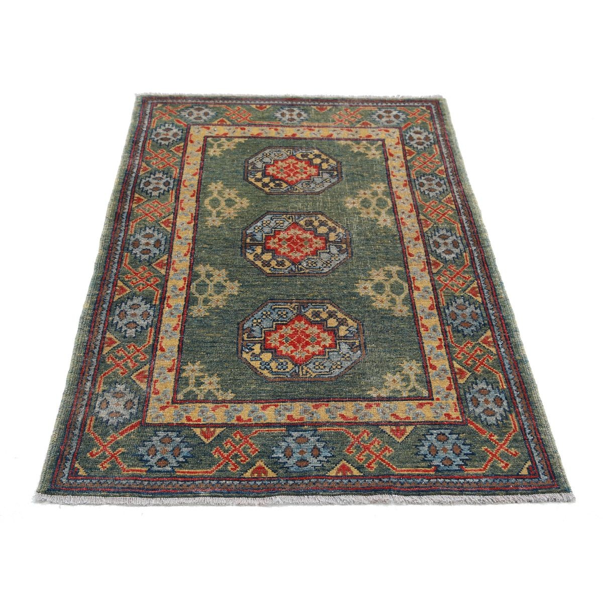 Revival 3x5 Handmade Double Knotted Washable Wool Rug - Colorful
