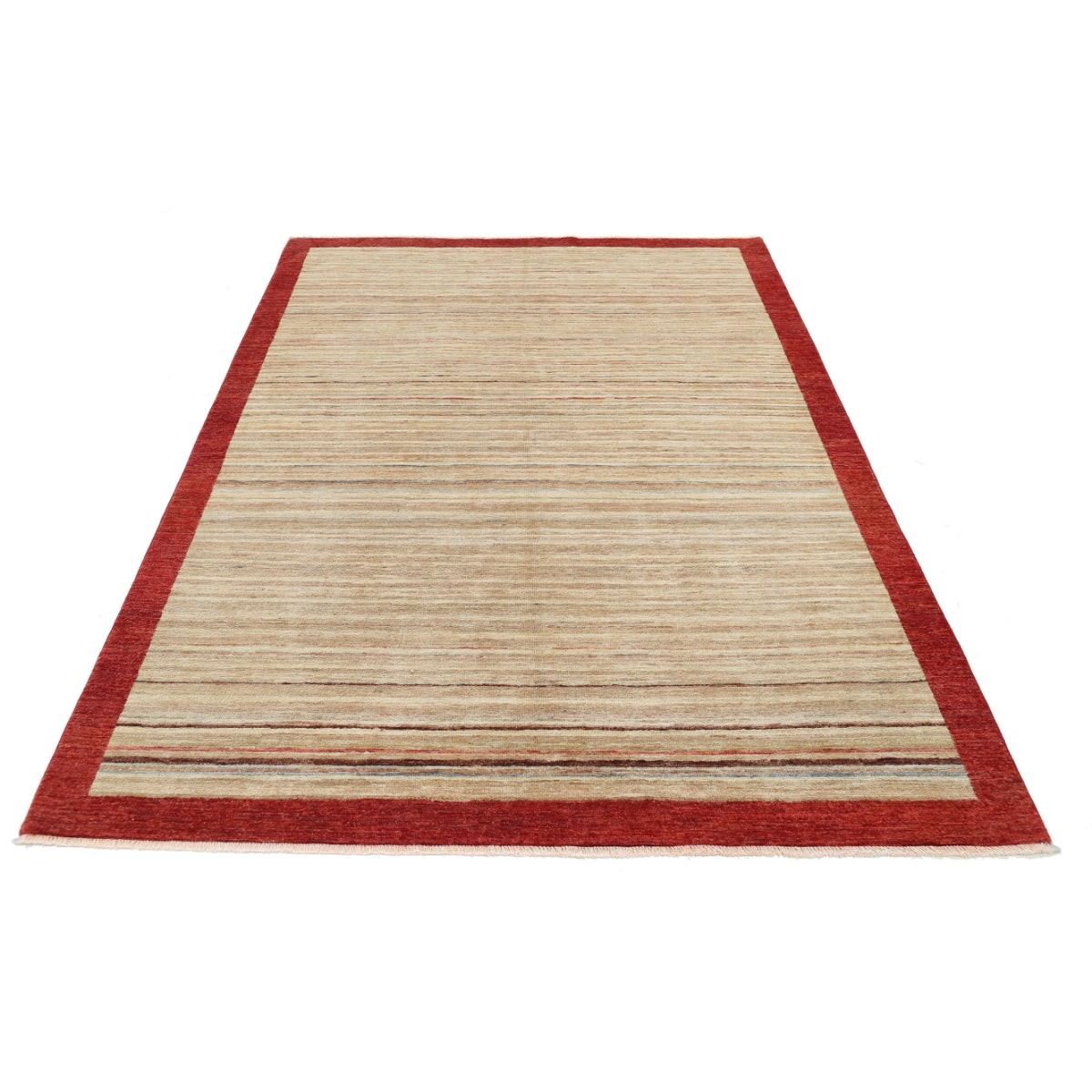 Modcar 5x8 Handmade Double Knotted Washable Wool Rug - Colorful