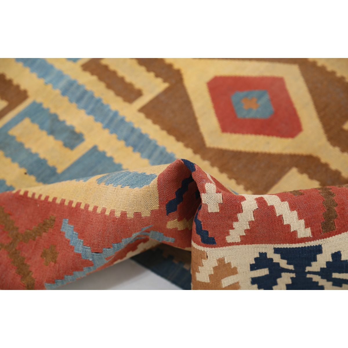 Kafkaas 5x7 Hand Woven Washable Wool Rug - Colorful