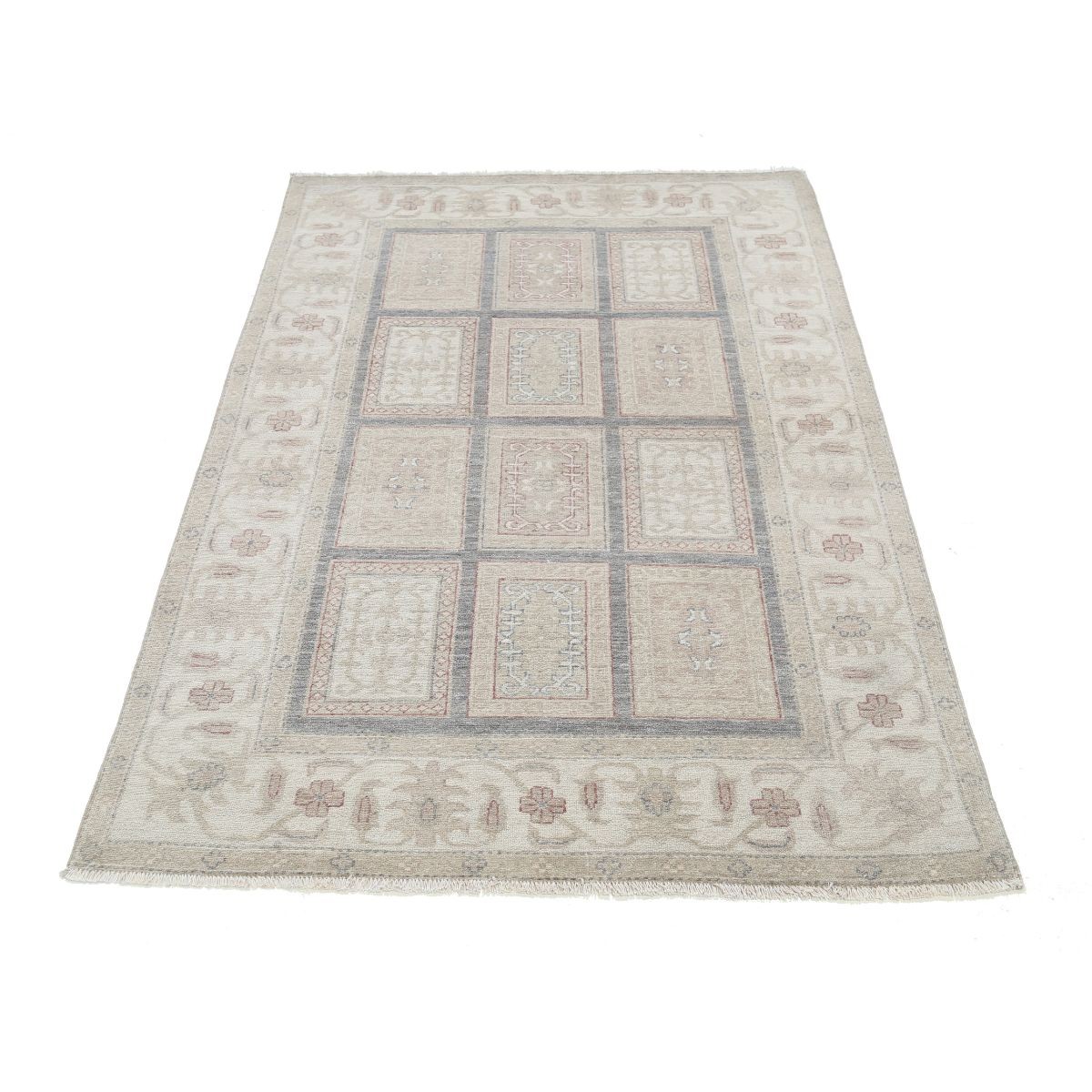 Bakhtiari 4x6 Handmade Double Knotted Washable Wool Rug - Soft Hues