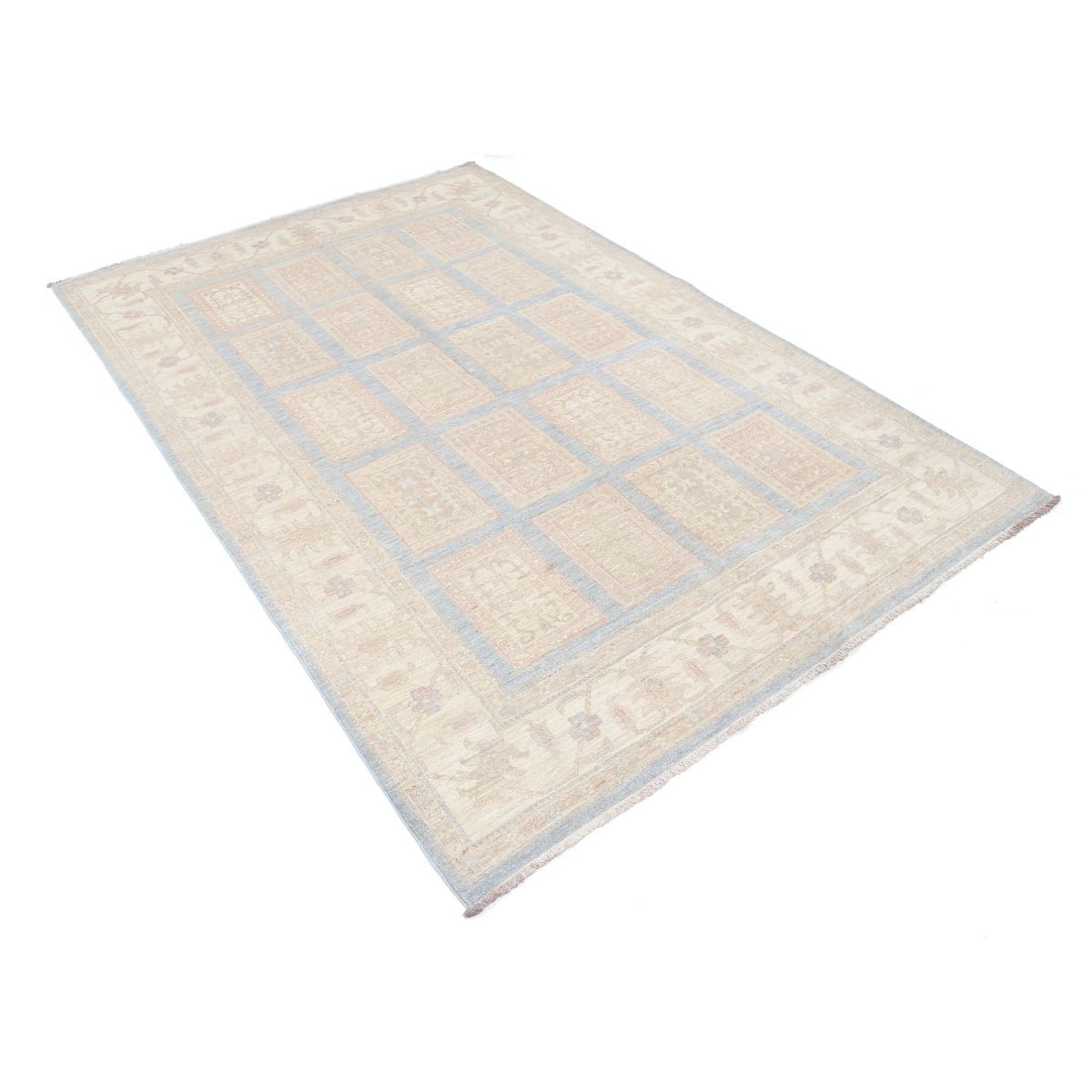 Bakhtiari 5x8 Handmade Double Knotted Washable Wool Rug - Soft Hues