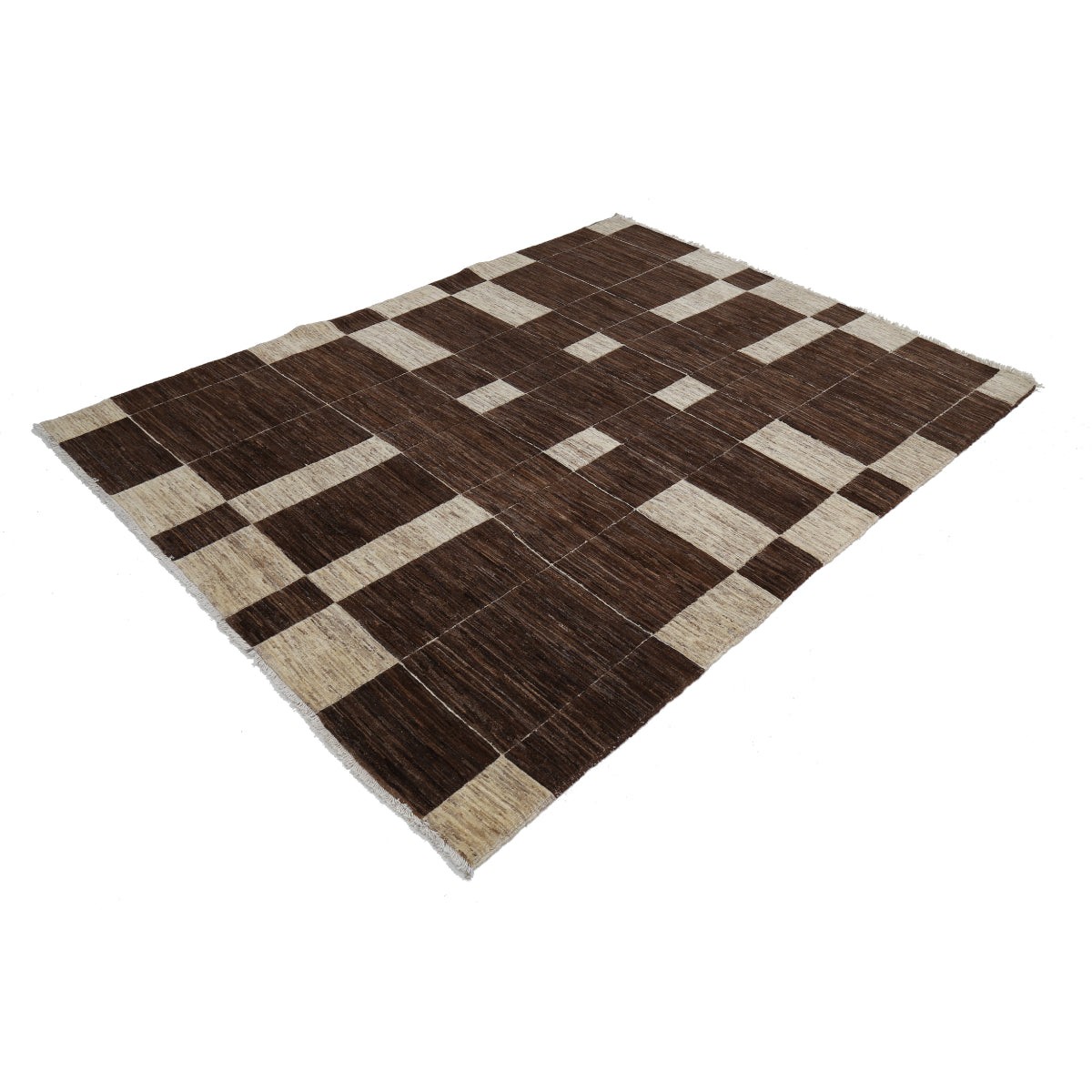 Modcar 6x8 Handmade Double Knotted Washable Wool Rug - Colorful