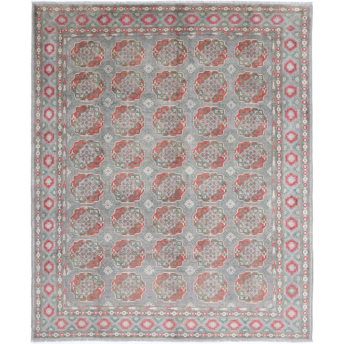 Revival 8x10 Handmade Double Knotted Washable Wool Rug - Colorful