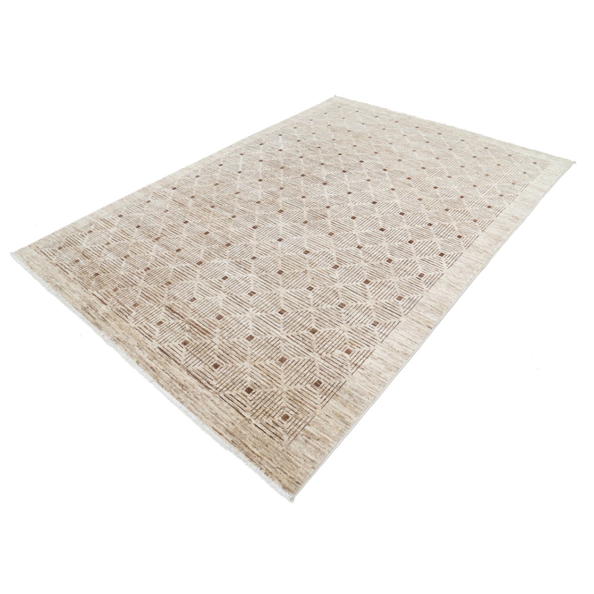 Modcar 7x9 Handmade Double Knotted Washable Wool Rug - Colorful