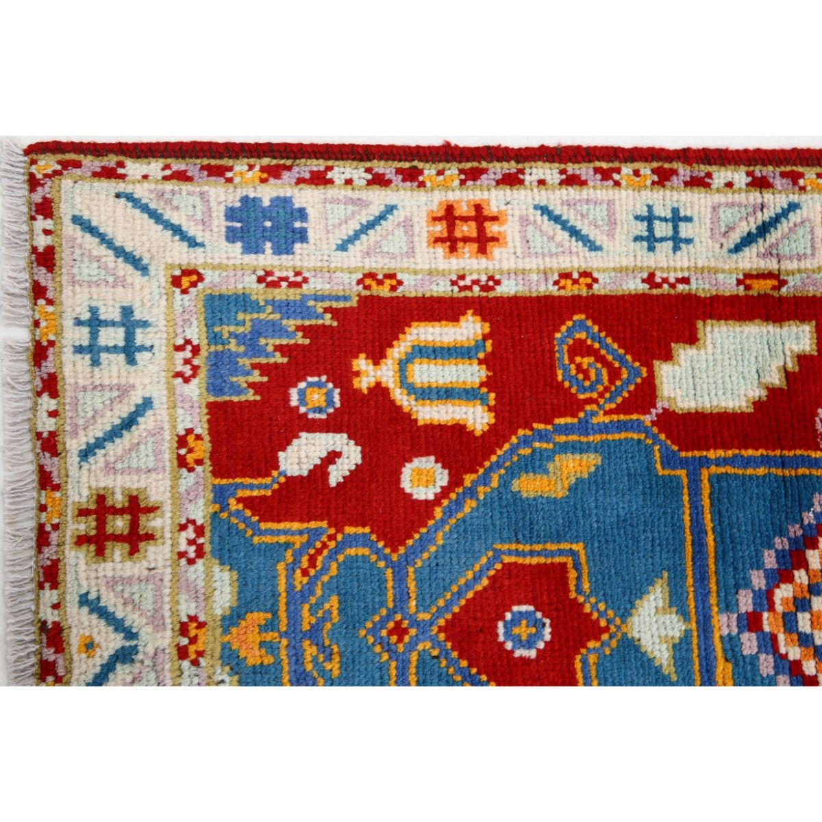 Revival 3x4 Handmade Double Knotted Washable Wool Rug - Colorful