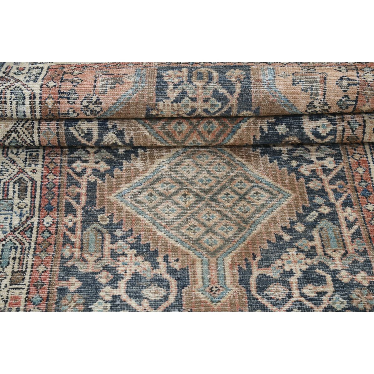 Vintage 3x8 Handmade Double Knotted Washable Wool Runner - Soft Hues