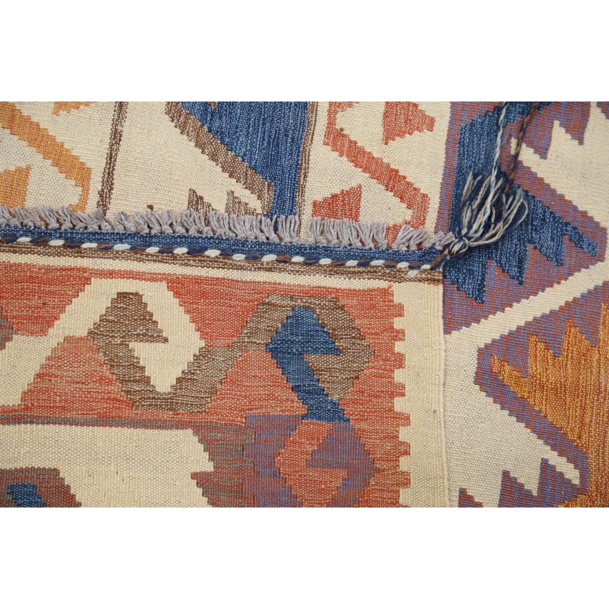 Kafkaas 5x6 Hand Woven Washable Wool Rug - Colorful