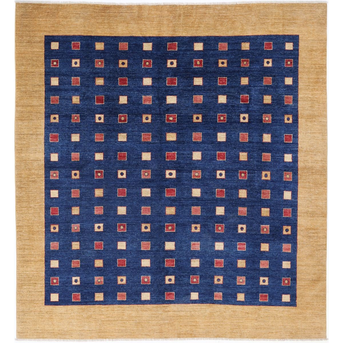 Modcar 8x9 Handmade Double Knotted Washable Wool Rug - Colorful