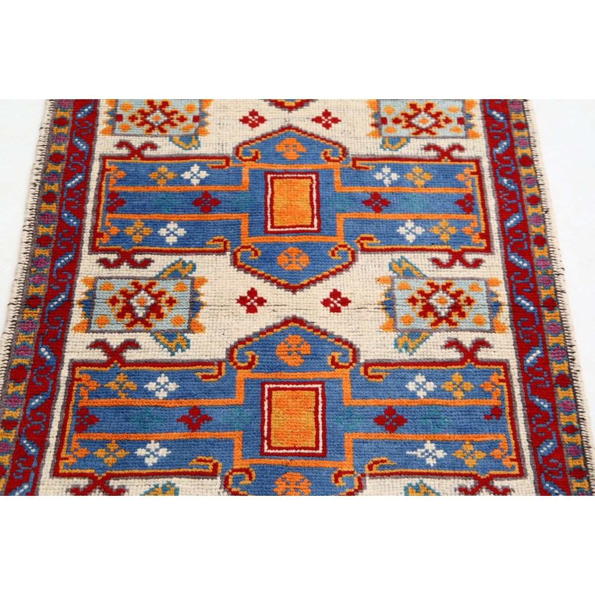 Revival 3x4 Handmade Double Knotted Washable Wool Rug - Colorful