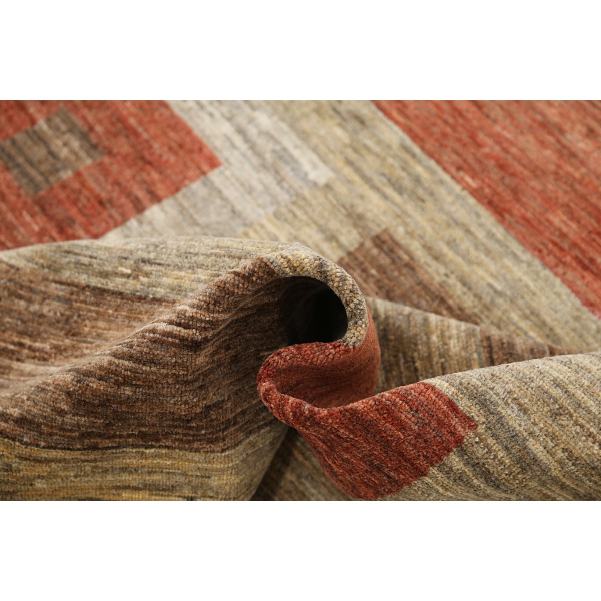 Modcar 8x10 Handmade Double Knotted Washable Wool Rug - Colorful