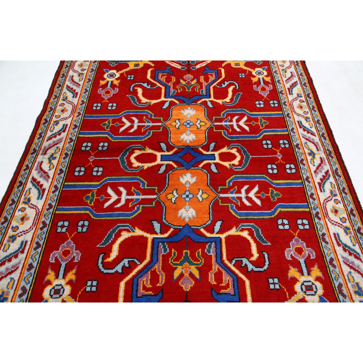 Revival 6x8 Handmade Double Knotted Washable Wool Rug - Colorful