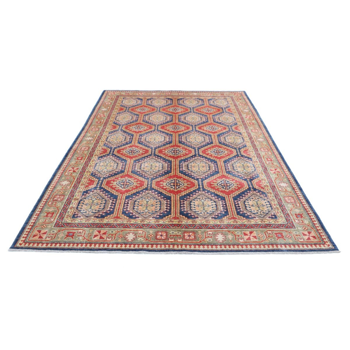 Revival 7x10 Handmade Double Knotted Washable Wool Rug - Colorful