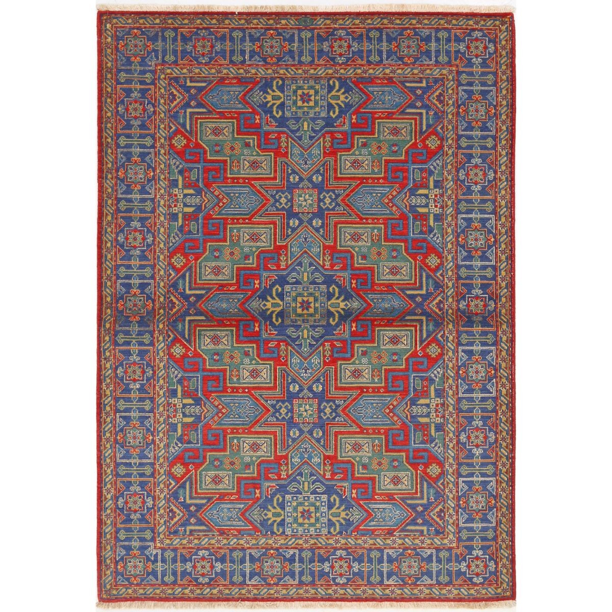 Gulshan-4'0" 4x6 Machine-Made Washable Wool Rug - Colorful