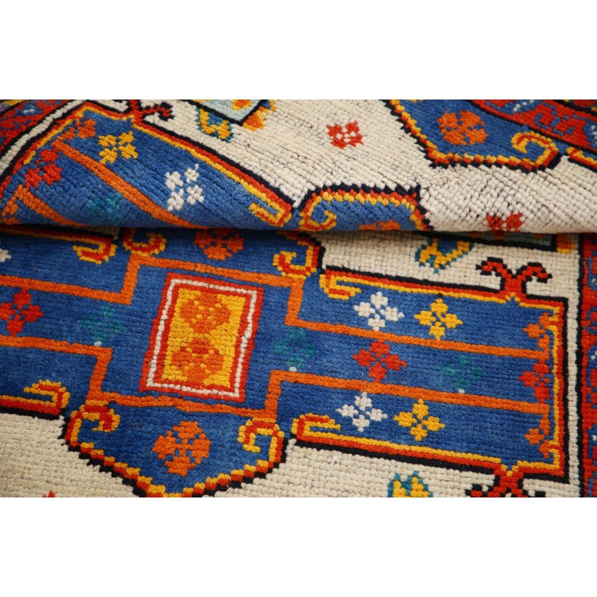 Revival 3x4 Handmade Double Knotted Washable Wool Rug - Colorful