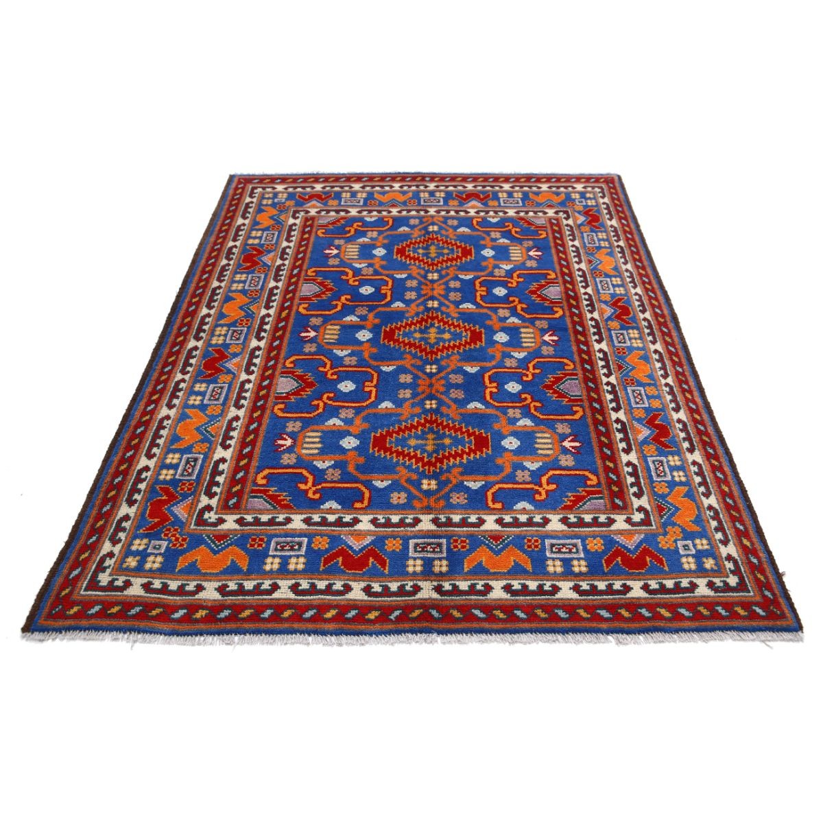 Revival 5x7 Handmade Double Knotted Washable Wool Rug - Colorful