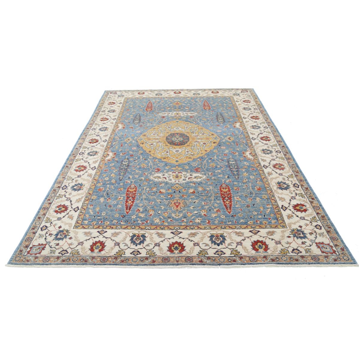 Ziegler 7x9 Handmade Double Knotted Washable Wool Rug - Colorful