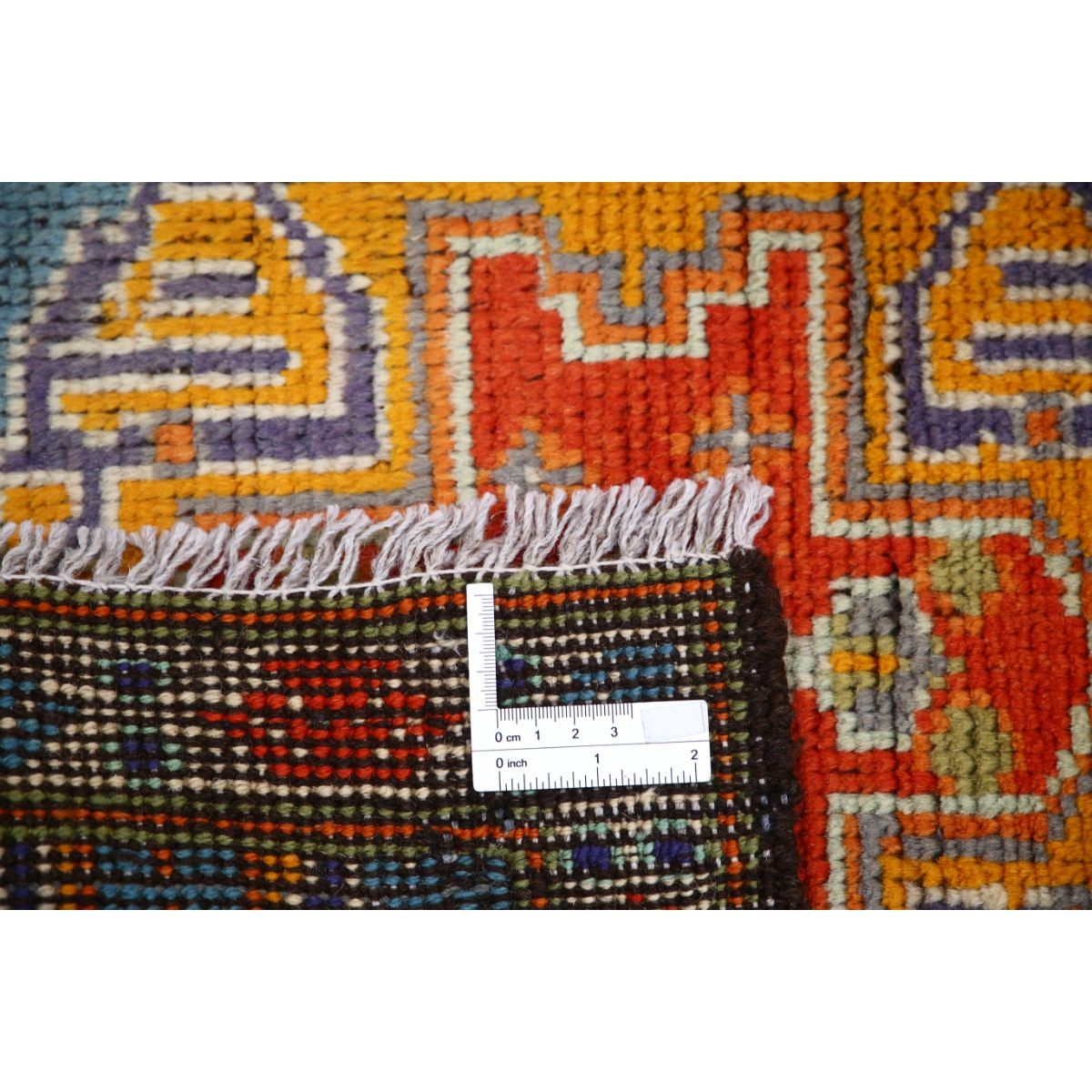 Revival 3x4 Handmade Double Knotted Washable Wool Rug - Colorful