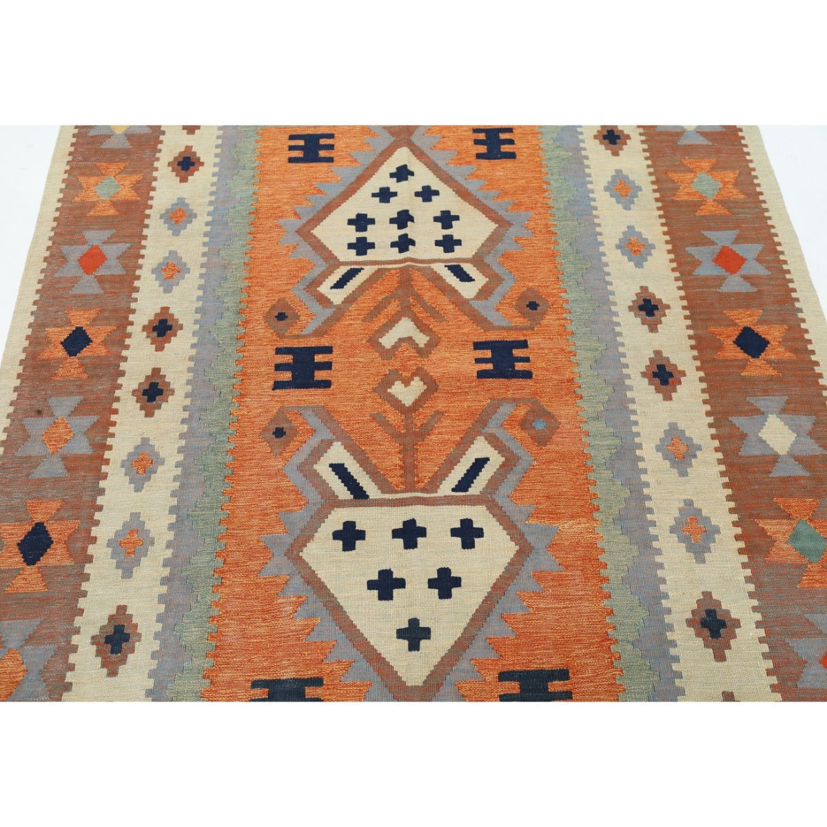 Kafkaas 5x7 Hand Woven Washable Wool Rug - Colorful