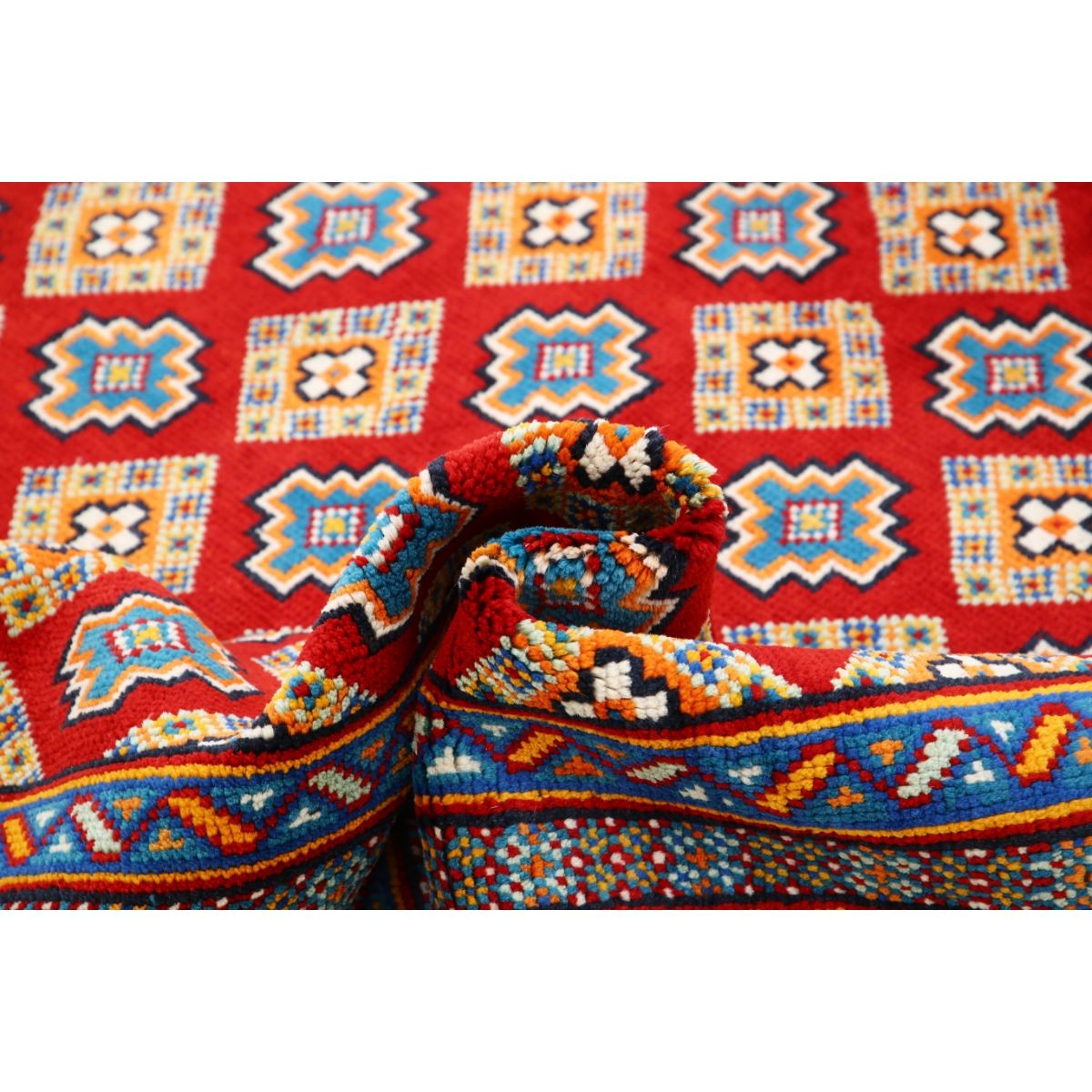Revival 6x8 Handmade Double Knotted Washable Wool Rug - Colorful