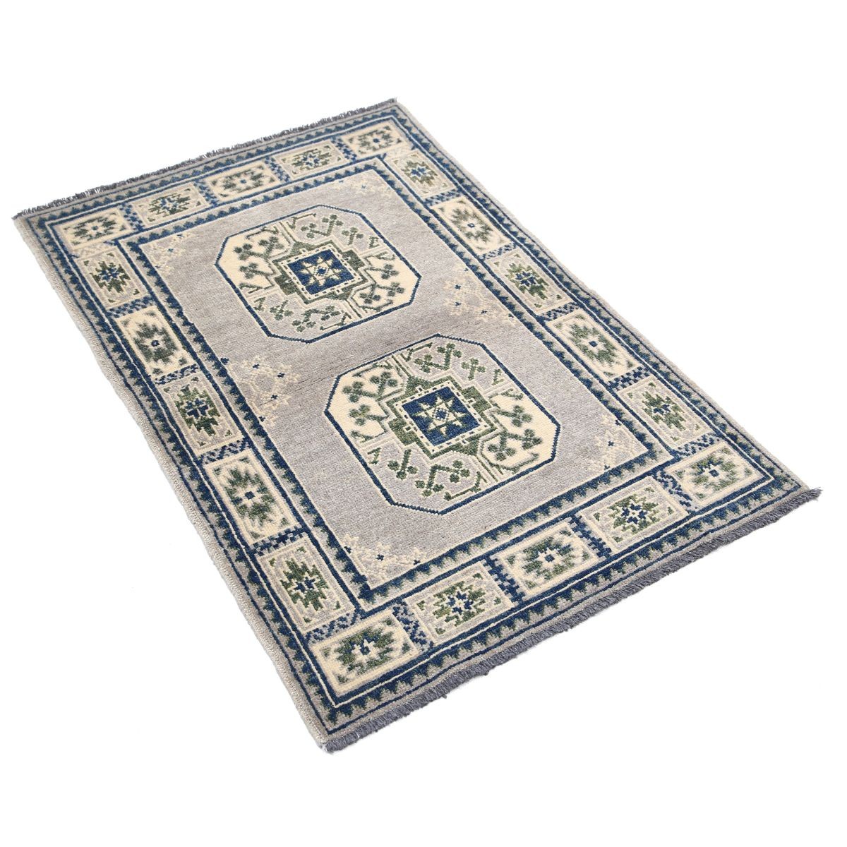 Revival 3x4 Handmade Double Knotted Washable Wool Rug - Colorful