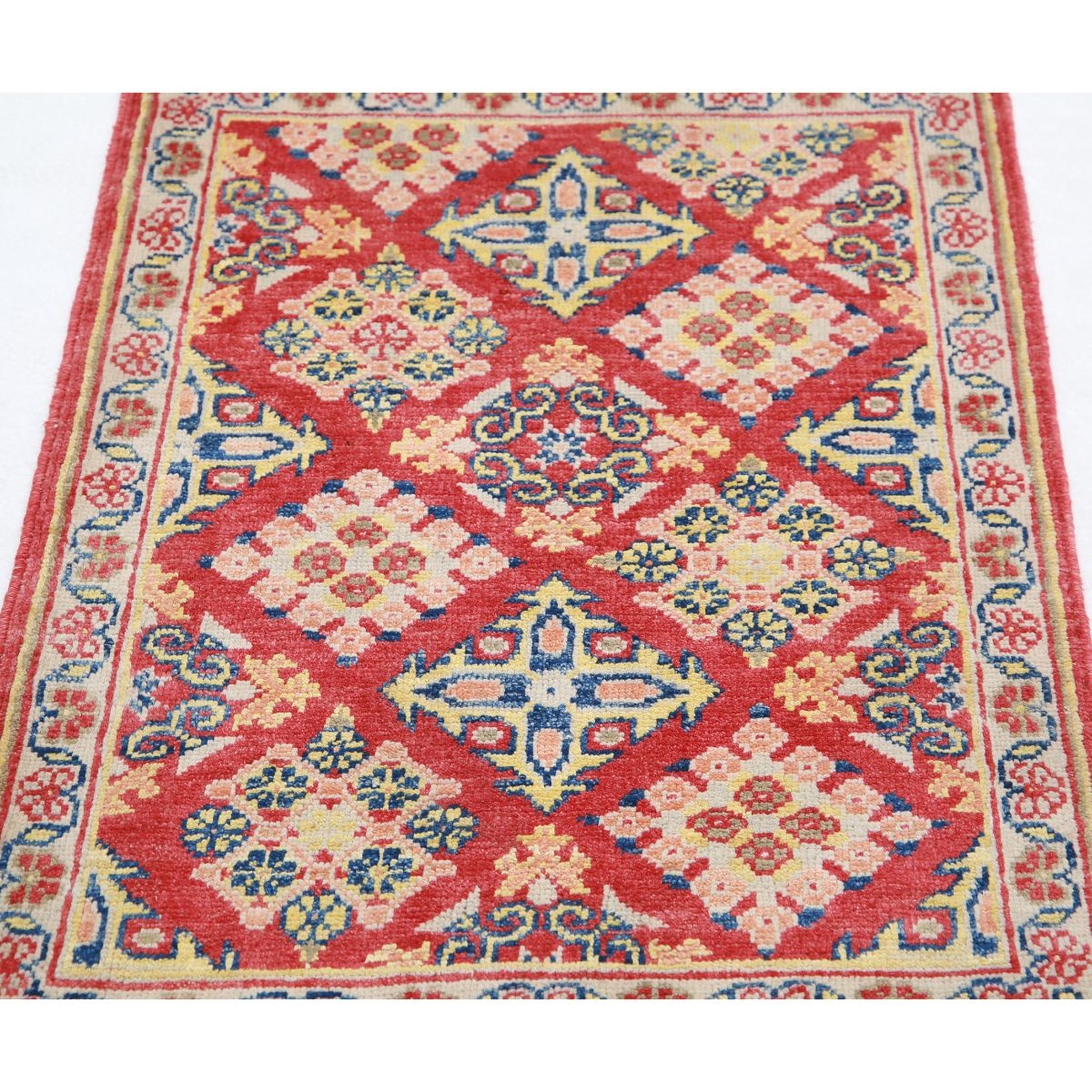 Revival 2x3 Handmade Double Knotted Washable Wool Rug - Colorful
