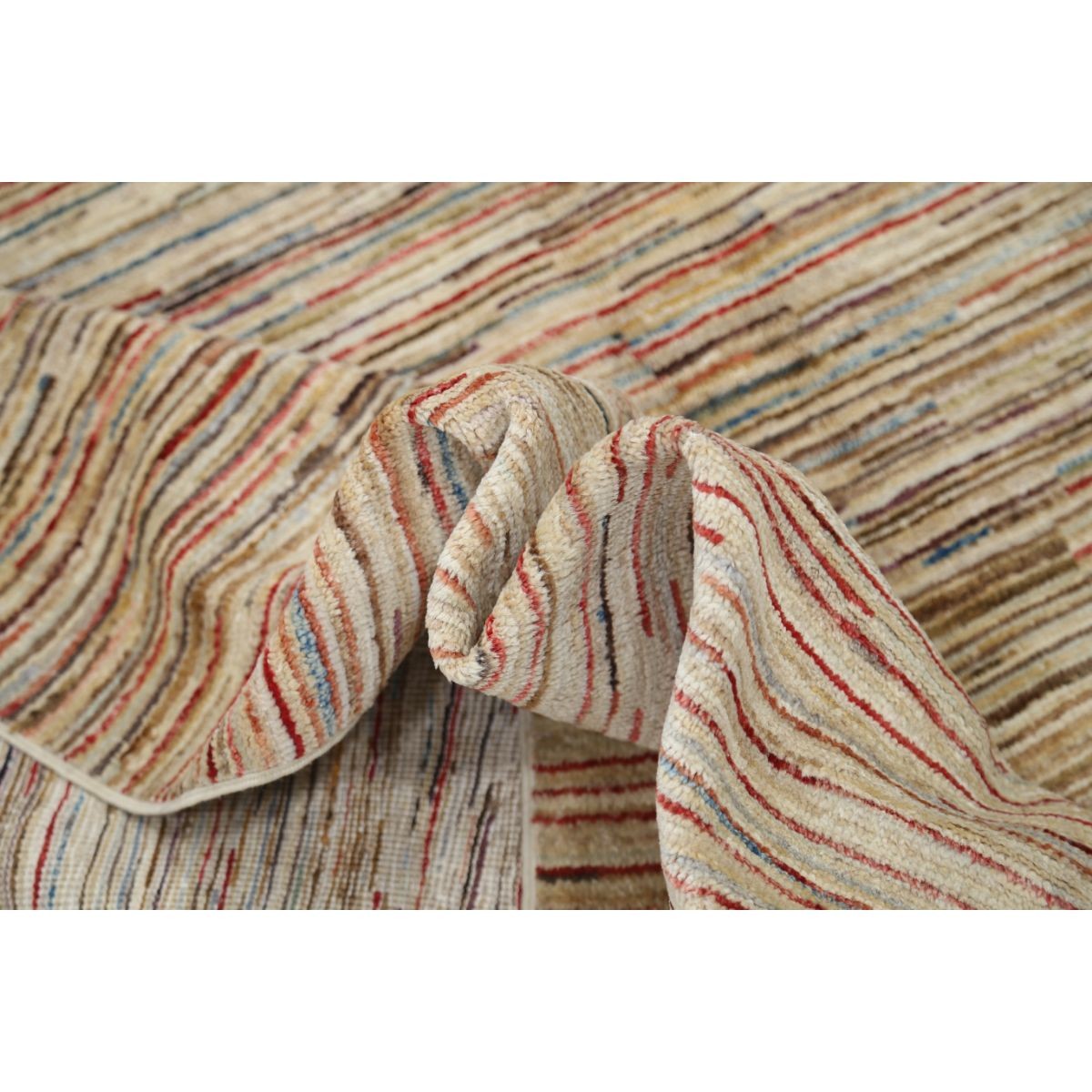 Modcar 6x10 Handmade Double Knotted Washable Wool Rug - Colorful