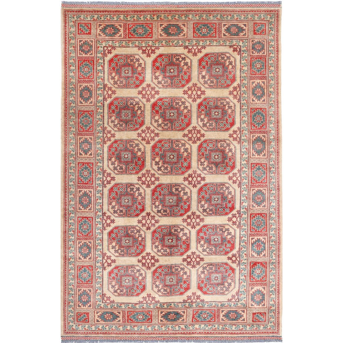 Revival 7x10 Handmade Double Knotted Washable Wool Rug - Colorful