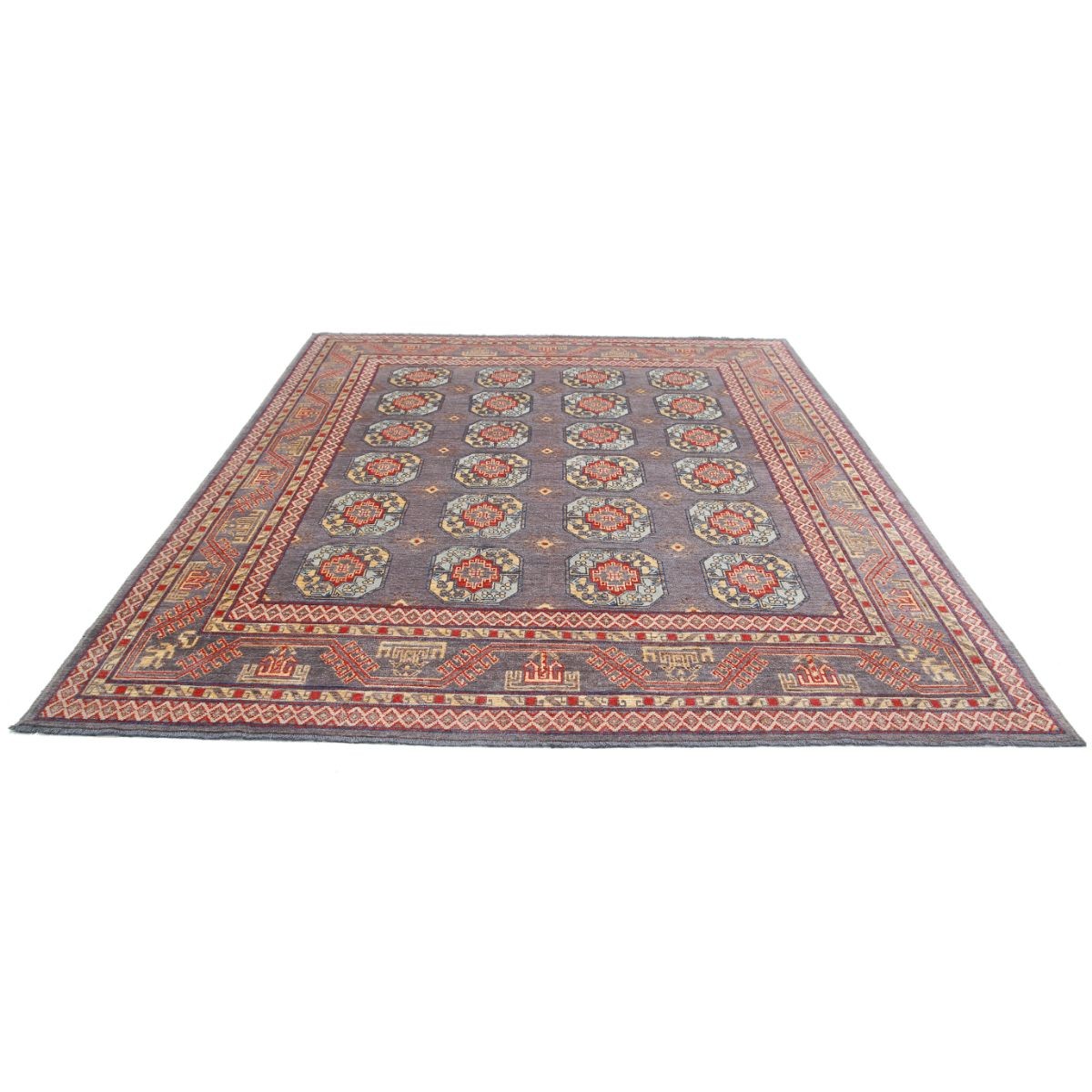 Revival 8x10 Handmade Double Knotted Washable Wool Rug - Colorful