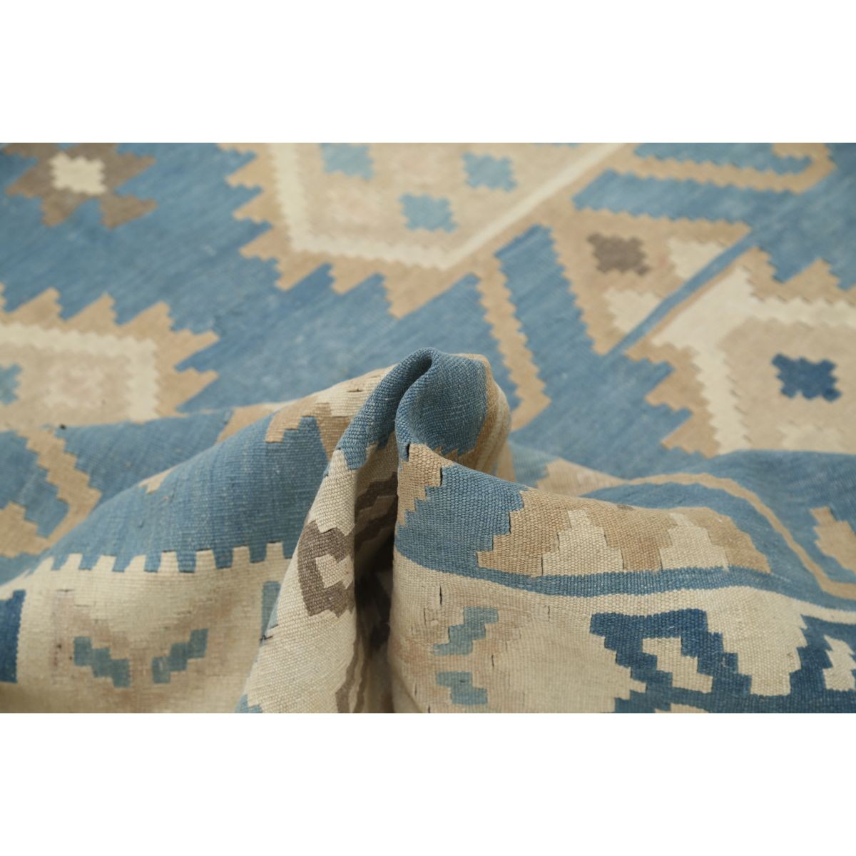 Kafkaas 5x7 Hand Woven Washable Wool Rug - Soft Hues