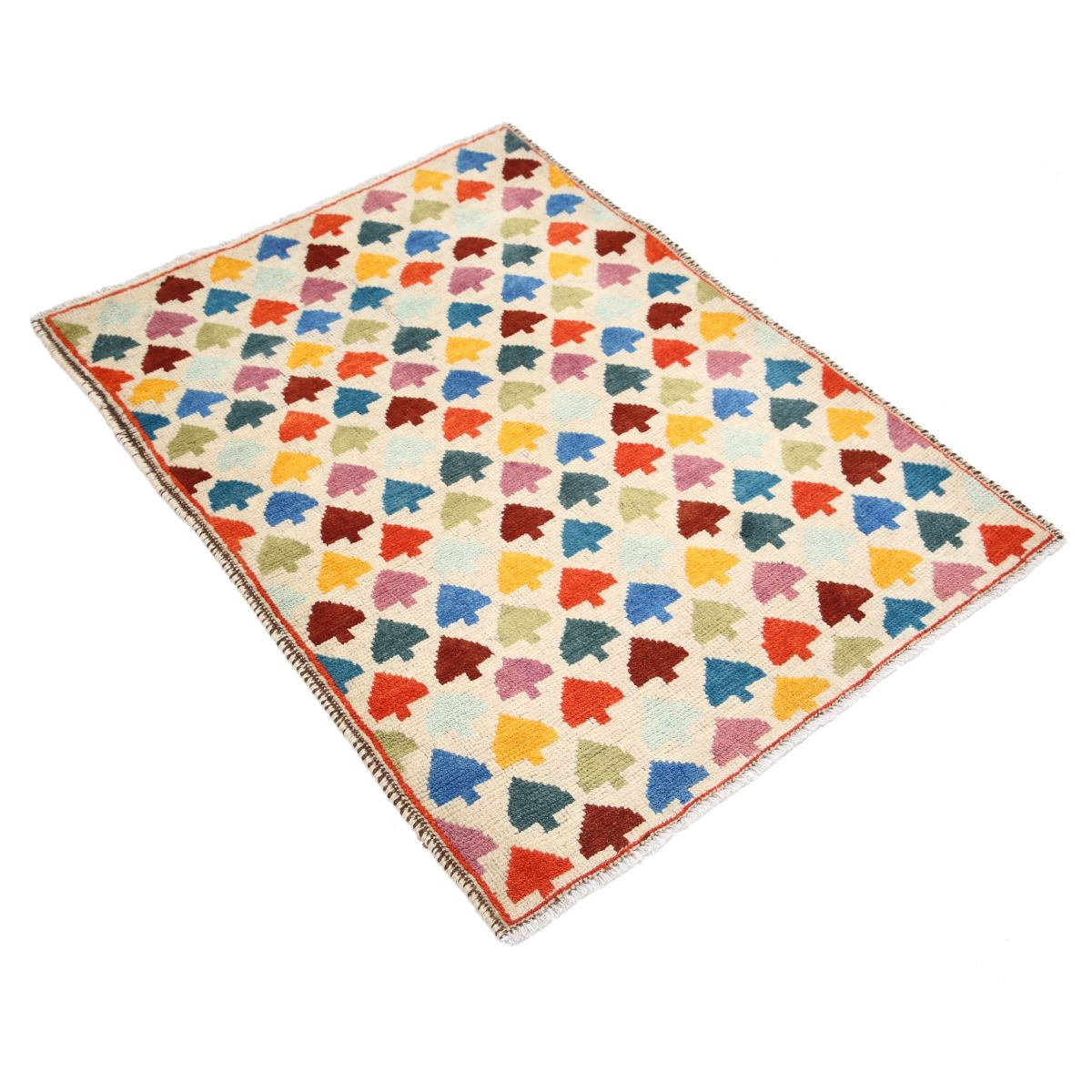 Revival 3x4 Handmade Double Knotted Washable Wool Rug - Colorful