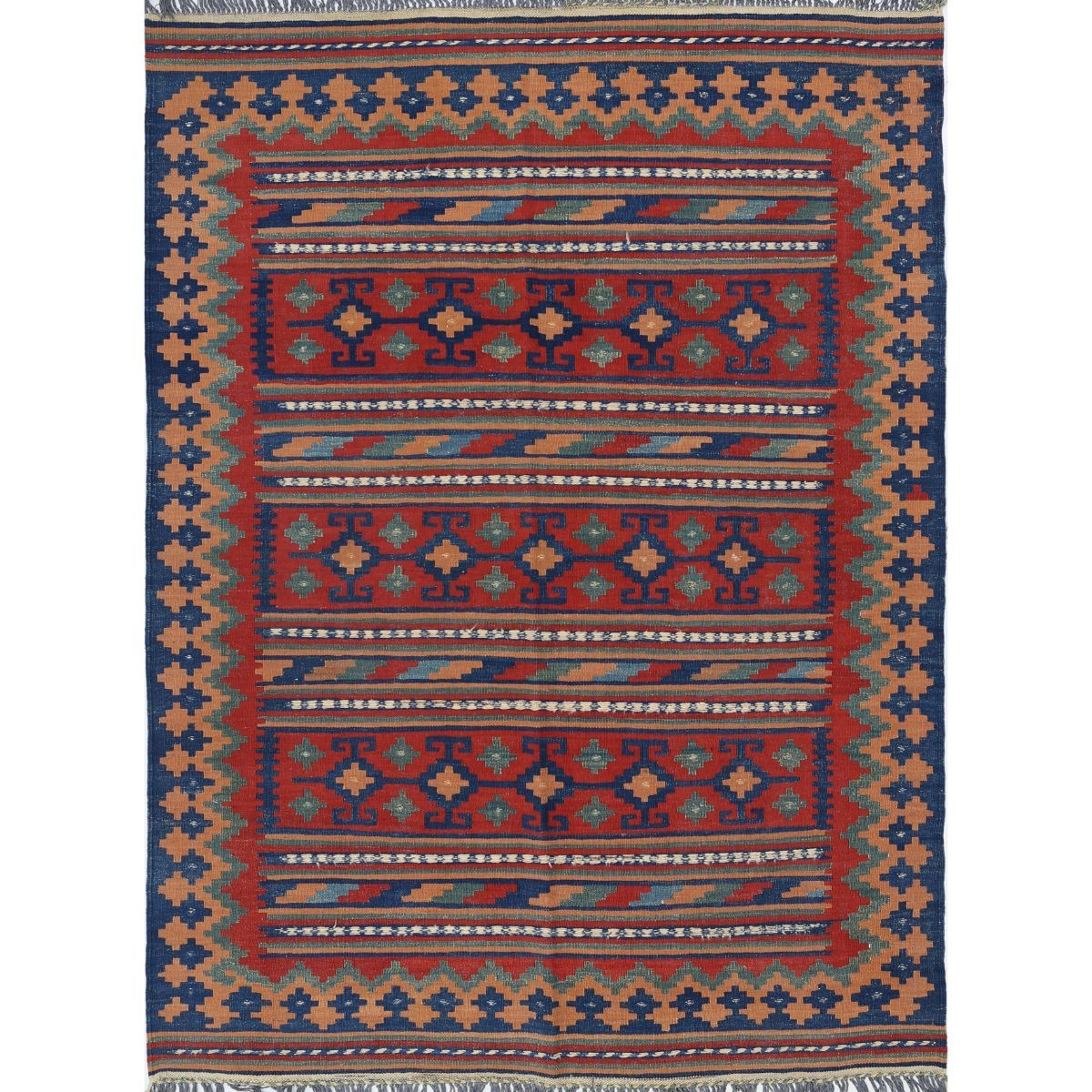 Kafkaas 5x7 Hand Woven Washable Wool Rug - Colorful