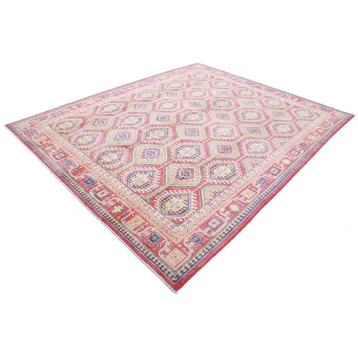 Revival 8x10 Handmade Double Knotted Washable Wool Rug - Colorful