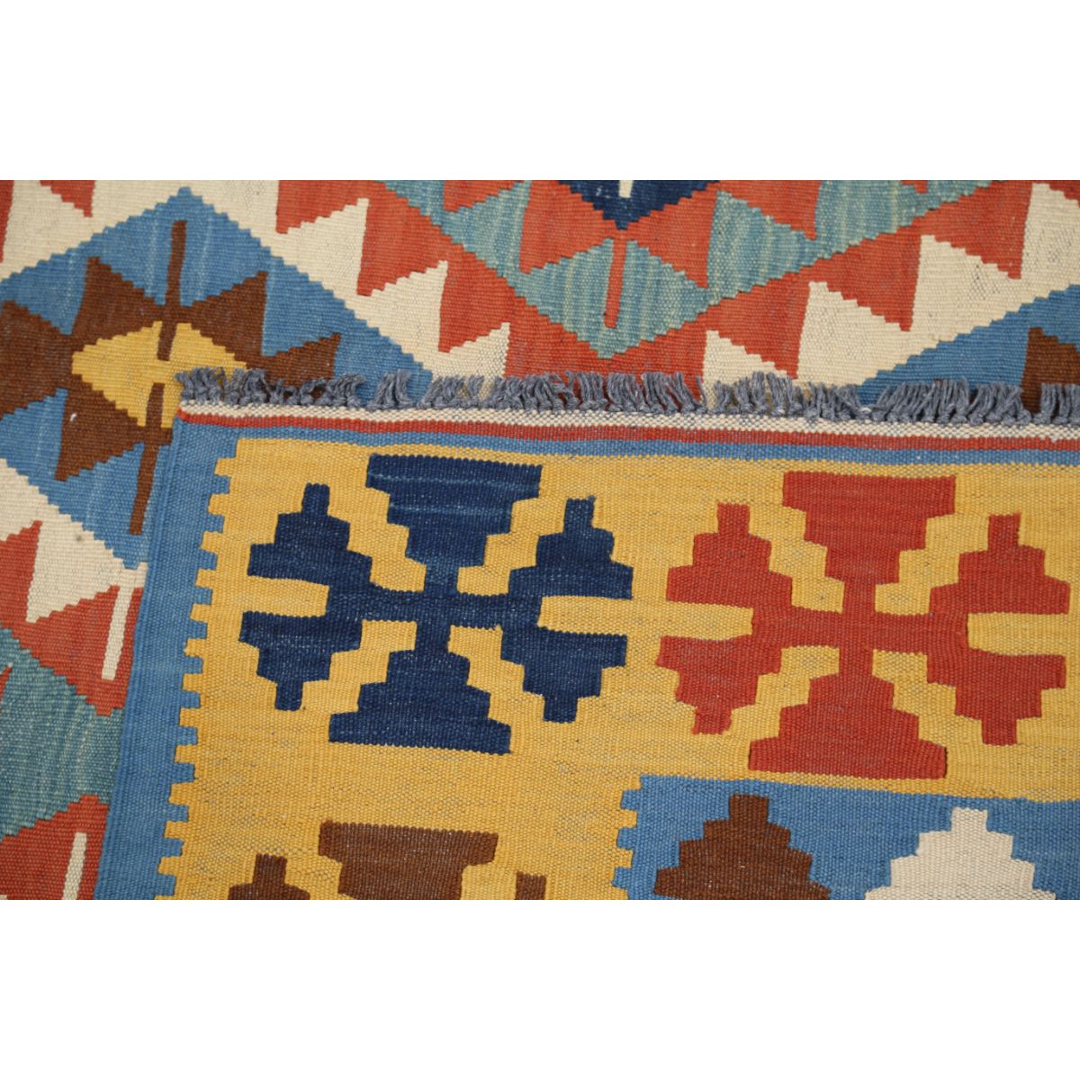 Kafkaas 5x7 Hand Woven Washable Wool Rug - Colorful